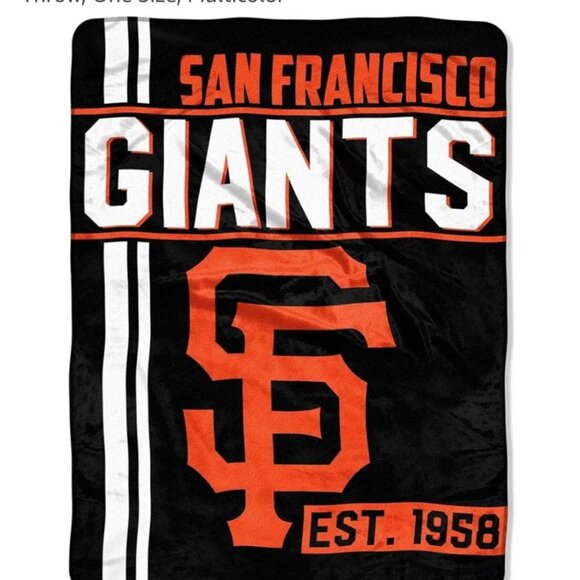 Northwest MLB San Francisco Giants Micro Raschel Throw, One Size, Multicolor - Picture 1 of 5